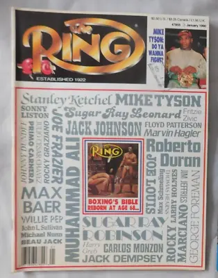 Mike Tyson - Reborn At 68 Boxing Bible January 1990 The RING Boxing Magazine Ex • $10