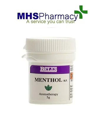 Menthol Crystals Aromatherapy 5g Congestion Blocked Nose Relief Cold Flu Natural • £4.99