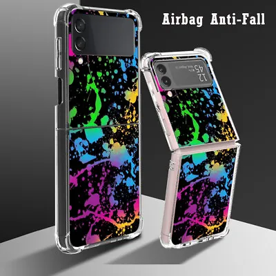 $18.95 • Buy Samsung Galaxy Z Flip 4 Fold 3 Case Soft Colorful Graffiti Paiting Airbag Cover 