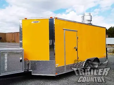 New 8.5 X16 V-nose Enclosed Concession Food Vending Bbq Mobile Kitchen Trailer • $37295