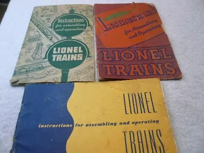Lot Of 3 Lionel Instruction Books For Assembling & Operating Trains/Accessories • $12.99