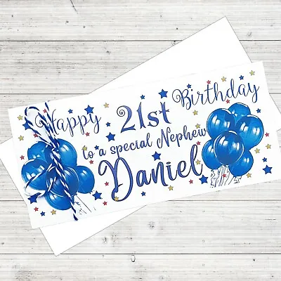 Birthday Personalised Money Voucher Wallet Card 16th 21st 30th 40th ANY AGE • £2.25