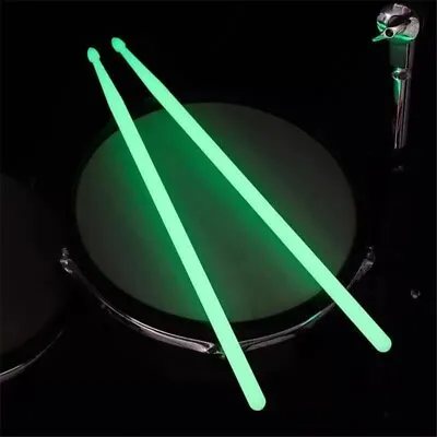 Glow In The Dark Nylon Drumsticks Size 5A 1 Pair Luminous Performance Drum Stage • $39