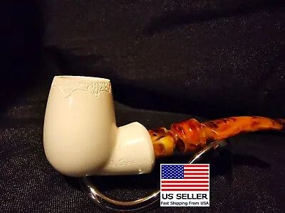 MEERSCHAUM  PIPE  HAND-CARVED TURKISH Ocp#192 • $69.99