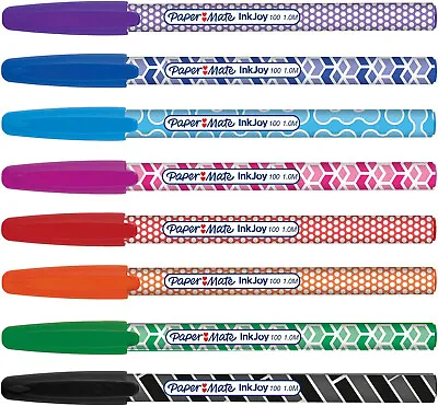 Paper Mate Ballpoint Pens Capped InkJoy Wrap Medium Point (1.0 Mm) 8 Pack • £2.99