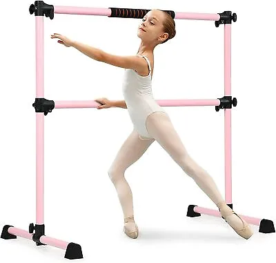 1.22M Portable Ballet Barre Freestanding Stretch Double Barre Dance Bar Home Gym • $999