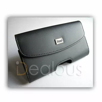 Premium Black Leather X-LARGE Pouch Case Fit W/Otterbox Case For Samsung LG BLU • $7.99