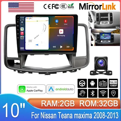 10.1  Android 12 Car Gps Radio For Nissan Teana Maxima J32 2008-2013 Bt Carplay • $152