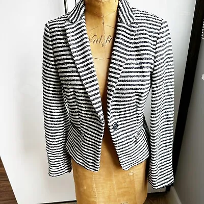 BNWOT Smart Nautical Breton Striped Atmosphere Suit Jacket Blazer UK 8 • £6