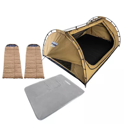 Kings Double Swag Big Daddy Deluxe + Inflating Foam Mattress + 2x Sleeping Bag • $506