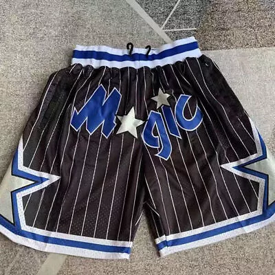 Hot Sale US Size Mens Orlando Basketball Shorts Retro Mesh Embroidered Magic • $28.99