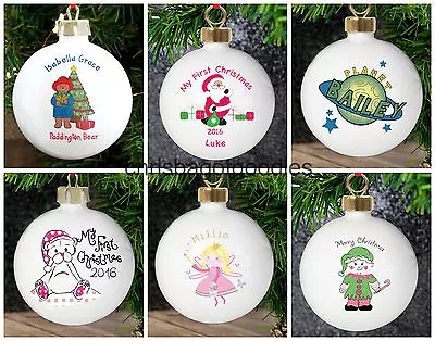 PERSONALISED CHRISTMAS Tree BAUBLE Decoration KEEPSAKE For Child Him Her China • £14.95