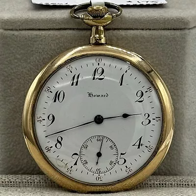 E. Howard Watch Co. 17J Pocket Watch Engraved With Monogram • $175