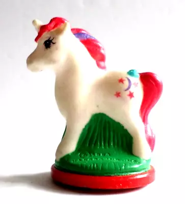 Vtg '80s Stampos My Little Pony G1 White Moondancer Rubber Stamp Stamper Figure • $9.80