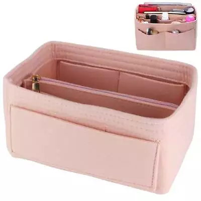 Felt Purse Handbag Organizer Insert Multi Pocket Storage Tote Shaper Liner Bag • $12.99