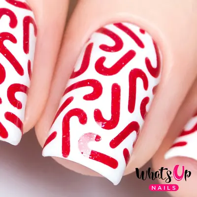 Candy Canes Stencils For Nails Christmas Nail Stickers Nail Art Nail Vinyls • $3.75