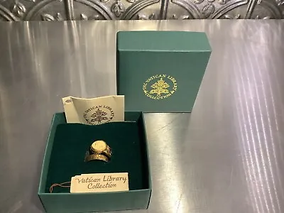 Vatican Library Collection Adjustable Rare  Gold Tone Ring • $59.99