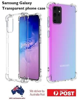 Clear Shockproof Silicone Soft Bumper Case For Samsung S7 8 9 10 Plus • $6.99