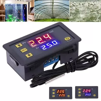 12V 24V 110-220V Digital Thermostat Temperature-Controller W3230. P3N7 • £3.88