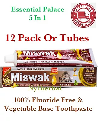 12 Tube MISWAK Toothpaste 5 In 1 Essential 100% Fluoride Free & Vegetable Base • $39.56