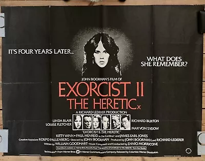 ORIGINAL EXORCIST 2 II THE HERETIC QUAD Cinema POSTER • $17.41