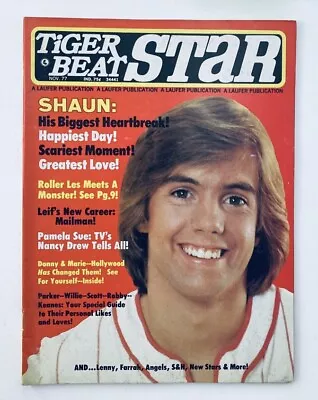 Tiger Beat Star November 1977 Vol 2 #2 Shaun Cassidy Leif Garret W Poster VG • $35.95