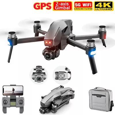 Professional 5G WiFi GPS Drone HD 4K 2 Axis Gimbal RC 6K Camera Quadcopter Drone • $299