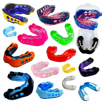 GEL MAX PRO™ Shock Mouthguard Gum Shield Adult Boxing MMA Sports Protective Gear • £5.29