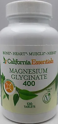 MAGNESIUM GLYCINATE BONE + HEART + MUSCLE + NERVE HEALTH 400mg-FREE SHIP • $9.99