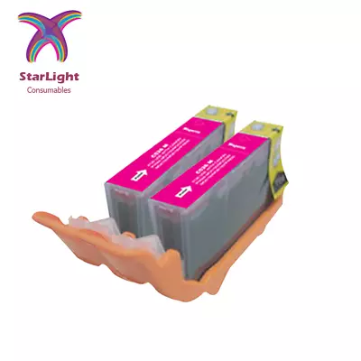 2 Magenta Ink Cartridge CLI526M Fits For Canon IP4850 MG5250 MG6250 MG8220 MX885 • £4.59