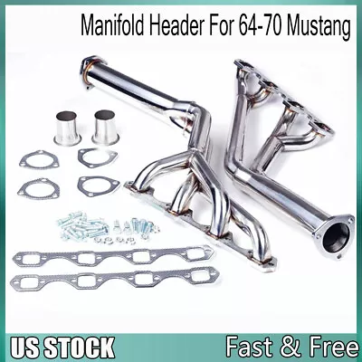 Stainless Manifold Header For 1964-70 Ford Mustang 260/289/302 V8 Tri-y Header • $163.59