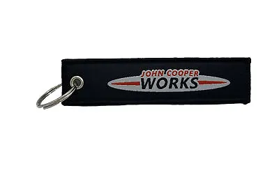 Mini John Cooper Works Fabric Embroidery Car Keyring Car Branded Key Chain • £5.99