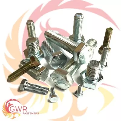 M6 M7 M8 Hex Set Screws Fully Threaded Bolts Grade 8.8 High Tensile Zinc Plated • £36.15