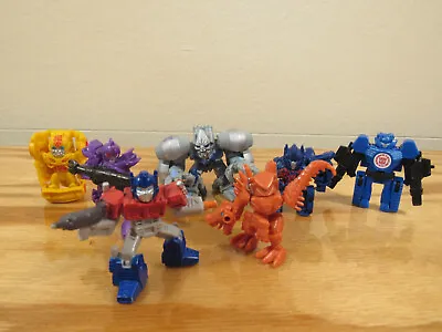 Lot Of 7 Transformers Tiny Titans MINICONS Mini Figures Optimus Megatron READ • $21.25