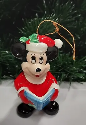 $12 • Buy Vintage Disney Mickey Mouse Porcelain Christmas Ornament Japan 3 