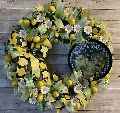 Deco Mesh Spring Summer Welcome Lemon Truck Wreath 22”  • $39.99