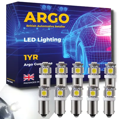 10x 233 Ba9s Led White Xenon T11 Glb989 T4w 6000k Side Light Bulbs Bayonet Cap • £5.89