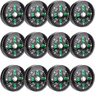 50 Pieces Mini Compass Small Button For Kids 20Mm Bulk Hiking Liquid Filled Surv • $13.29