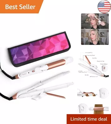 Travel 2-in-1 Ceramic Curling Iron - Versatile Dual Voltage - Carry Bag Included • $107.99