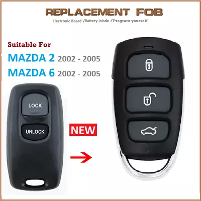 1 X Remote Control Fob Key Less For MAZDA 6 Mazda 2 2002 2003 2004 2005 (41803) • $23.95