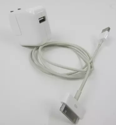 Apple IPad 10W USB Power Adapter Wall Charger 2 3 4 Air + 30 Pin Cable A1357 • $12.49