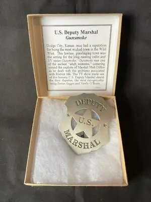 US Deputy Marshal SHield Badge  Festus Haggen  And Newly O'Brien   On GUNSMOKE • $15.95