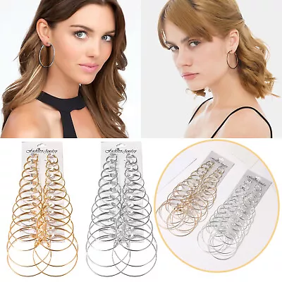 $6.98 • Buy Rock Exaggerated Earrings 6piece Earrings Set Earrings Temperament Earrings
