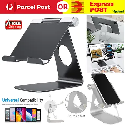 New Universal Folding Aluminum Tablet Mount Holder Stand For IPad IPhone Samsung • $23.97