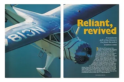 $9.49 • Buy Stinson Reliant Aircraft Report 7/29/2022V