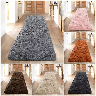 Fluffy Rugs Anti Slip Shaggy Rug Thick Hallway Runner Living Room Bedroom Carpet • £17.99