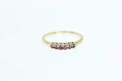 14K Vintage Ruby Diamond Wedding Band Ring Yellow Gold *84 • $169.96