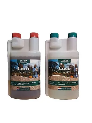 Canna Coco A & B 1 Liter Set - Hydroponics Base Grow Veg Bloom Nutrient 1L • $29.99