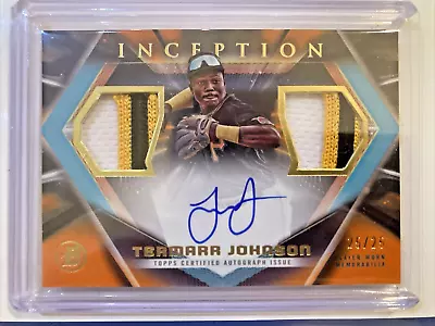 Termarr Johnson 2023 Bowman Inception Autograph Dual Relics Orange Foil 25/25 • $280