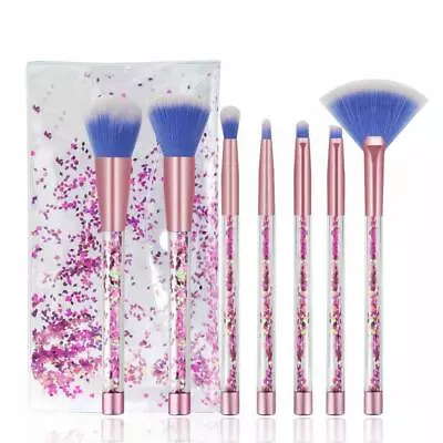 7pc Make Up Brushes Face Powder Foundation Blusher Contour Cosmetic Brushes Set • £6.99